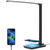 LED Desk Lamp with 10W Wireless Charger and USB Charging Port,Study Desk Lamp Reading Lamps for Office, 5 Lighting Modes, Full Dimmable Levels, Touch Control