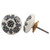 Indian Shelf 4 Pieces Farmhouse Knobs | Flower Modern Cabinet Knobs | Fancy Drawer Knobs White | Dresser Door Knobs Ceramic | Kitchen Cabinet Pulls and Knobs | Drawers Pulls