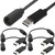 DKARDU Replacement Dongle USB Breakaway Cable, Wired Controller Breakaway Cable Cord Game Controller Adapter for Xbox 360, Black (4 Pack)