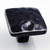 6-Pack Square Hammered Cabinet Knobs - Black with Grey Line, 1-1/4" Knobs, Rustic Solid Cast Square Knobs for Dresser Nightstand Furniture, HT0612BGL30