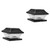 DOITOOL Solar Post Cap Lights 2pcs Light Outdoor Black Lamp Powered for Fence Landscape Post LED Patio Pillar Garden Solar Post Light