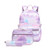 Mildame 3Pcs Tie Dye Backpacks for Girls Elementary Casual Bookbag Set School Backpack for Teens with Lunch Box