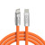 cablecc Type C USB-C to USB-C Liquid Silicone Ultra Soft 120W Power USB2.0 Data Orange Cable Fast Charge for Laptop Tablet Phone 2M