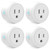 GHome Smart Mini Smart Plug, WiFi Outlet Socket Works with Alexa and Google Home, Remote Control with Timer Function, Only Supports 2.4GHz Network, No Hub Required, ETL FCC Listed (4 Pack)