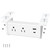 JUNNUJ 20W USB C Under Desk Power Strip Adhesive, Under Mount Surge Protector 2 Outlet Desktop Standing Station, Desk Mount Edge Socket Fast Charge USB A, Table Gaming Computer Outlets with 6FT Cord