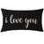 NIDITW Nice Birthday Gift I Love You Waist Lumbar Black Cotton Linen Cushion Cover Pillow Case Cover Home Chair Couch Outdoor Decor Rectangular 12x20 inches