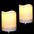 Solar Candle,Outdoor Waterproof Flickering Flameless Pillar Led Electronic Candles with built-in Light Sensor Smart Timer,Dusk to Dawn On/Off Automatic,Rechargeable Battery Included,3X4 Inch,Set of 2