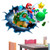 3D Wall Decals Sticker,Children Cartoon Bedroom Background Wall Decoration Self Adhesive Wall Sticker,Hedgehog Video Game Sticker Birthday Party Supplies