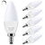 E12 LED Candelabra Light Bulbs Dimmable, 60 Watt Equivalent, Ceiling Fan Light Bulbs Daylight White 5000K, 550Lumens for Home Lighting Decorations, 6 Pack