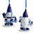 Kurt Adler Blue and White Delft Porcelain Gnome Ornaments 2 Assorted