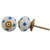 Indian Shelf 4 Pieces Cabinet Knobs | Polka Dot Modern Cabinet Knobs | White Knobs for Dresser Drawers Kids | Ceramic Dresser Door Knobs | Dresser Drawer Knobs and Pulls | Pulls