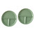 BESTonZON 2pcs Three Compartment Serving Plate Green Dish Set Ceramic Dinner Plates Fruit Tray Platter Divided Plate Diet Plate Divided Dinner Plates Ration Food Plate Portion Plate