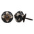 Indian Shelf 2 Pack Pulls & Knobs for Cabinets & Drawers|Etched One Hole Drawer Pulls|Hardware Knobs Black|Kitchen Cabinet Hardware Knobs Ceramic|Bathroom Drawer Knobs|Kids Dresser Knobs