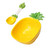 Cabilock Ceramic Appetizer Plate Pineapple Shape Bowl with Spoon Dessert Salad Pasta Bowls Food Serving Tray for Fruit Cheese Dessert Snack (300ml)