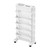 KIMISS Movable Bookshelf, Large Capacity Rotatable Removable Plastic Practical Rolling Organization Shelf Book Rack Storage Bookshelf (6 Layer)