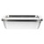 Cabilock Butter Box Stainless Steel Butter Dish Cheese Crisper Food Storage Preservation Box Dessert Container Keeper with Metal Lid for Restaurant Kitchen 320ML Silver