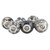 IndianShelf Pack of 6 White and Black Dresser Knobs- Ceramic Drawer Knobs- Round Kitchen Cabinet Knobs- Floral Drawer Pulls- Cabinet Knobs- Unique Knobs for Cabinets and Drawers- Drawer Hardware Knobs