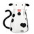 Glass Water Pitcher with Glass Cup, Cute Cow Bedside Carafe Set Glass Tea Pitcher Kettle Milk Jug Night Water Carafe for Midnight Drink, Juice, Milk (60 oz)