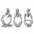 Silver Sculpture 3 Pcs Thinker Statue set Abstract Sculptures Home Decor Modern Small Silver Statues Decor Accents for Bookshelf Coffee Table Shelf Desktop Office Decor Collectible Figurines Decor