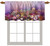 Valance Curtain,Floral Flower Pattern,Kitchen Farmhouse Window Valance for Living Room Bedroom Bathroom Decor,52 x 18 in,Lilac Pink