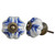 Indian Shelf 4 Pack Farmhouse Dresser Knobs|Leaf Pumpkin Pull Knobs for Cabinets|Blue Adjustable Drawer Pulls|Ceramic Kitchen Knob|Vintage Knobs for Cabinets|Decorative Knobs for Dresser Drawers
