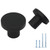HANIHUA 5 Pack Matte Black Kitchen Cabinet Knobs, Solid Dresser Knobs Drawer Knobs for Cabinets, Single Hole Black Knob for Cabinets and Drawers Hardware Round