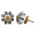 Indian Shelf 4 Pack Kitchen Door Knobs for Cabinets|Leaf Pumpkin Chest of Drawer Knobs|Dresser Hardware Knobs Black|Pulls & Knobs for Kitchen Cabinets Ceramic|Drawer Pulls Single Hole|Kitchen Knob