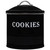 Blue Donuts Vintage Cookie Jar - Cookie Jars for Kitchen Counter, Airtight Jar Cookie Containers, Black Cookie Tin, Cookie Tins with Lids for Gift Giving, Large Cookie Jar