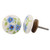 Indian Shelf 4 Pieces Knobs for Dresser Drawers | Poppy Flower Dresser Knob | Blue Pulls and Knobs Gold | Ceramic Novelty Drawer Pulls | Shabby Chic Knobs | Cabinet Knobs Modern