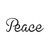 Peace Outdoors Home Decorations Wall Sticker Cursive Word Art Black Letters Self-Adhesive Home Decals for Dorm Classroom Bathroom Furniture Vinyl 28in
