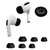 Luckvan Silicone Ear Tips for AirPods Pro/Pro2 with Noise Reduction Hole Replacement Ear Tips for AirPods Pro Earbuds Fit AirPods Pro Case 3 Pairs Black