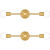 2-Pack Bathroom Vanity Light Fixtures, 2-Light Gold Wall Sconce Lighting Modern Mid Century Wall Mounted Lamp Brushed Brass Indoor Vintage Wall Lighting for Mirror Bedroom Hallway Kitchen Living Room