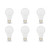 Amazon Basics 60W Equivalent, Daylight, Dimmable, 10,000 Hour Lifetime, A19 LED Light Bulb , 6-Pack