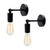 Industrial Wall Sconces,Farmhouse Wall Lights,Black Sconces Wall Lighting,Retro Wall Lamps,Vintage Wall Sconces Set of Two,E26/E27 Bathroom Sconce,2 Pack,for Bedroom/Farm/Bar/Stair (No Bulb)