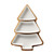 Angoily Christmas Tree Shaped Platter Ceramic Christmas Serving Tray Dishes for Entertaining, Food Serving Platter with Base for Appetizer, Snacks, Fruit, Candy Dessert for Xmas Party, White
