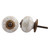 Indian Shelf 4 Pieces Cute Door Knobs | Etched Cabinet Knobs Unique | Cream Knobs for Dresser Drawers Kids | Ceramic Dresser Knobs Vintage | Door Pull Knob | Drawer Pulls Antique