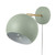 Globe Electric Novogratz x 65866 Willow 1-Light Plug-in or Hardwire Wall Sconce, Sage Green, Matte Brass Accent