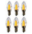 Best to Buy 6-Pack E12 LED Bulb 3 Watt Warm White 2700K 20-30W Equivalent 250Lumen Candelabra Base 4XCOB Non-Dimmable AC110V-130V for Chandelier/Ceiling Fan (Warm White)