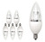 TCP LDCT40W50K6 LED Decorative B11 Chandelier Light Bulbs, Candelabra Based (E12), Dimmable, 6 Count (Pack of 1), Daylight