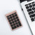 DAUERHAFT 22 Keys Numeric Keypad, 2.4G Wireless Keyboard, Mini Number Pad for Laptop with Receiver, Compatible with Multiple Systems(Rose Gold)