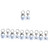 Holibanna 120 Pcs Curtain Track Pulley Electric Rollers Ceiling Drapes Stainless Steel s Hooks Curtain Silent Pulley Stainless Steel Frame Twin Wheeled Carriers Plastic Track Rollers Alloy