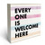 Welcome Sign, Everyone is Welcome Here Wood Box Sign, Desk Decor for Classroom School Office Shelf Table Decoration, 5 x 5 Inches