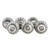 Indian Shelf Pack of 6 White and Black Drawer Pulls- Ceramic Cabinet Knobs- Round Dresser Knobs- Floral Drawer Knobs- Kitchen Cabinet Knobs- Farmhouse Drawer Knobs- Modern Pull Hardware Cabinets
