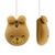 JieruiDeng Cute Animal Bear Mouse, USB Wired Computer Mouse for PC Laptop, Small Corded Optical Mice 1600 DPI (Brown)