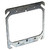 RACO INCORPORATED 791 4" Square Box Cover, Flat, 2 Devices