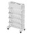 Akozon Movable Bookshelf, Large Capacity Movable Bookcase Rotatable Removable Plastic Practical Rolling File Organization Shelf (5 Layer)