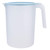 Hemoton 2000ml Large Plastic Pitcher with Lid Heat Resistant Hot Cold Water Jug Carafe for Juice Beverage Jar Ice Tea Kettle (Blue)