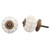Indian Shelf 4 Pieces Western Dresser Knobs | Etched Pull Knobs for Dresser Drawers | White Antique Cabinet Pulls | Ceramic Door Knob | Cabinet Knobs Kitchen | Decorative Knobs for Dresser Drawers