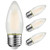 SCOMX E26 Candelabra Light Bulbs Frosted Chandelier Light Bulbs 40watt Equivalent 2700K Warm White B11 Torpedo Tip Dimmable 4 W LED Light Bulbs,LED Filament Bulb, Frosted Glass (4)