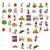 60 Fall/Winter Holiday Peanuts #2 Waterslide Nail Decals/Nail Art (Christmas, Thanksgiving,Halloween)